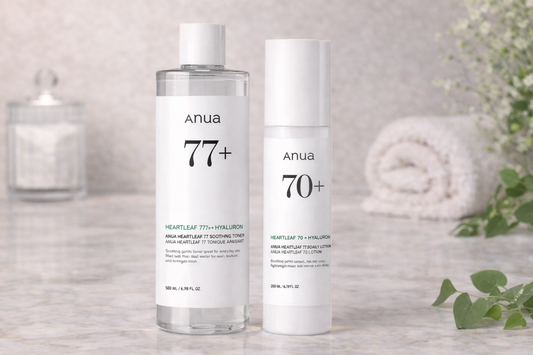 Anua Heartleaf Hydration Duo – 77% Soothing Toner & 70+ Daily Lotion