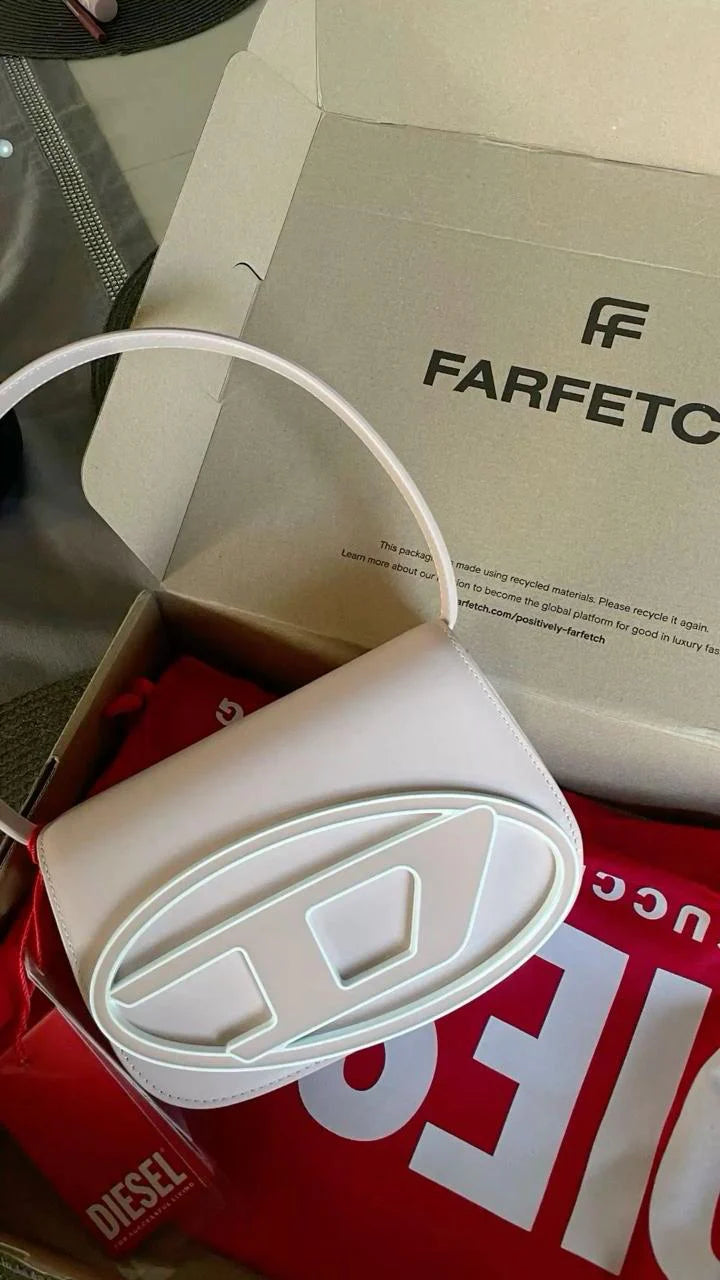 Diesel Luxury Shoulder Bag - Black/White